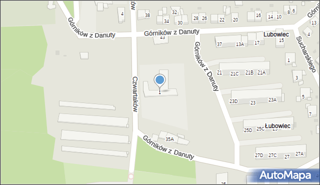 Jaworzno, Czwartaków, 1, mapa Jaworzno