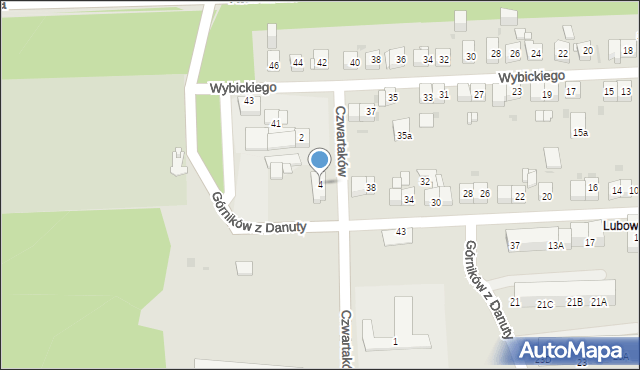 Jaworzno, Czwartaków, 4, mapa Jaworzno