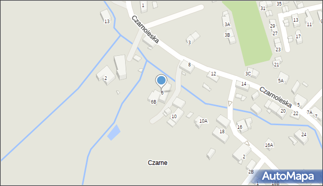 Jelenia Góra, Czarnoleska, 6, mapa Jelenia Góra