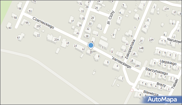 Jelenia Góra, Czarnieckiego Stefana, hetm., 10, mapa Jelenia Góra