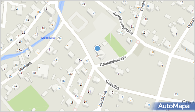 Jelenia Góra, Czecha Bronisława, 1A, mapa Jelenia Góra