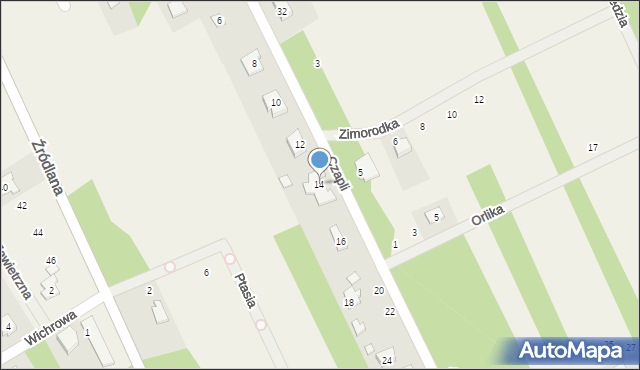 Jesówka, Czapli, 14, mapa Jesówka