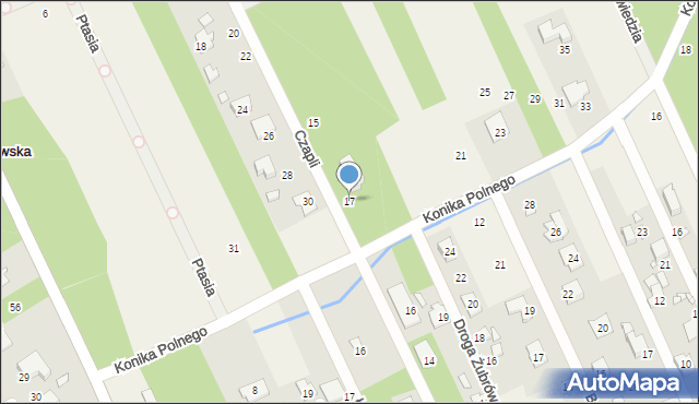 Jesówka, Czapli, 17, mapa Jesówka