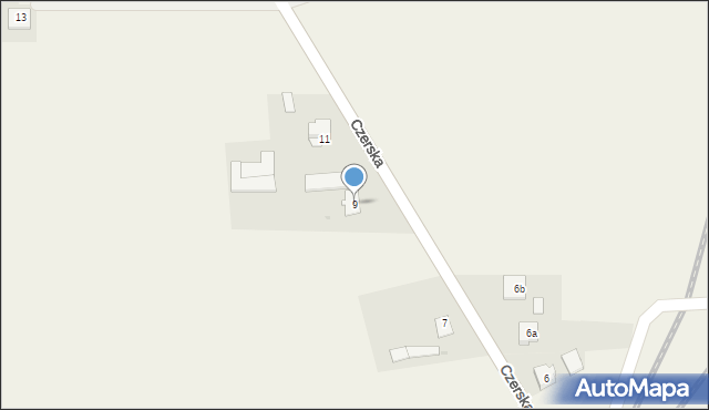 Jeżewo, Czerska, 9, mapa Jeżewo