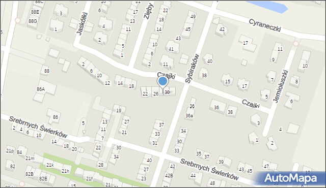 Julianów, Czajki, 28, mapa Julianów