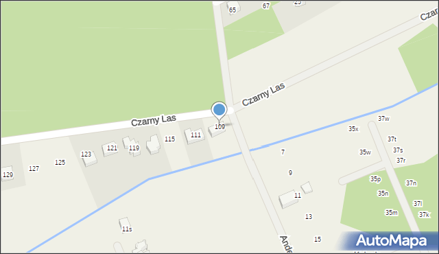 Kajetany, Czarny Las, 109, mapa Kajetany