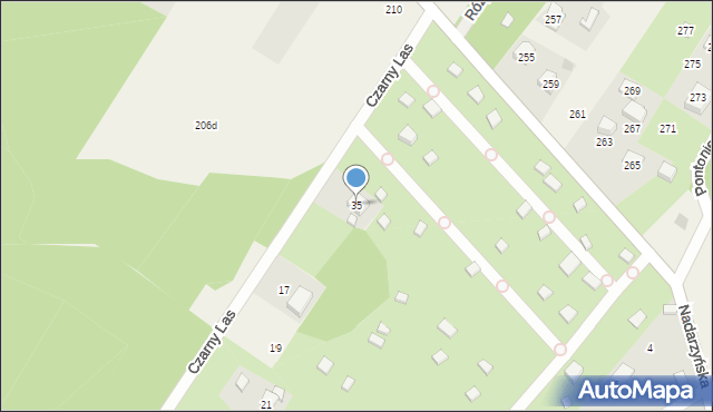 Kajetany, Czarny Las, 35, mapa Kajetany