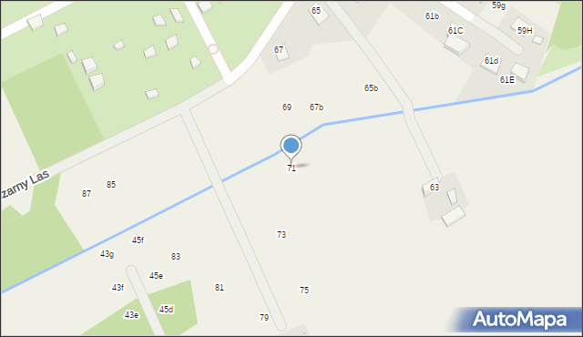 Kajetany, Czarny Las, 71, mapa Kajetany