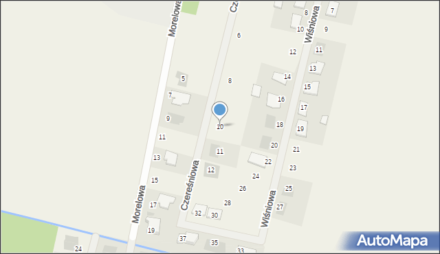 Kąkolewo, Czereśniowa, 10, mapa Kąkolewo