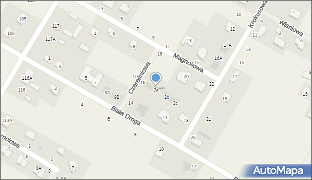 Kalinówka, Czereśniowa, 2a, mapa Kalinówka