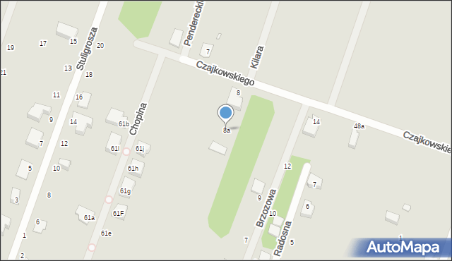 Kamień Pomorski, Czajkowskiego Piotra, 8a, mapa Kamień Pomorski