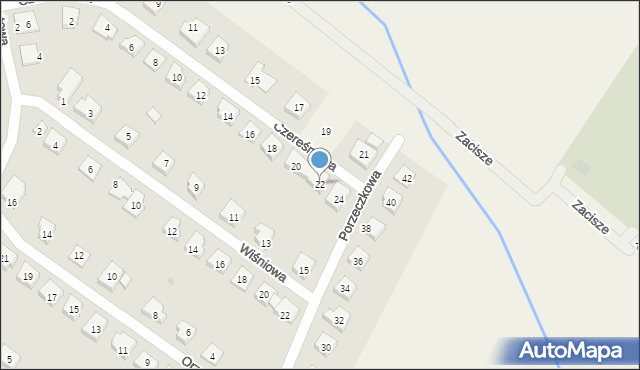 Kamieniec Wrocławski, Czereśniowa, 22, mapa Kamieniec Wrocławski