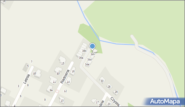 Kamieniec Wrocławski, Czysta, 34j, mapa Kamieniec Wrocławski