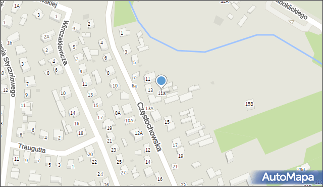 Karczew, Częstochowska, 11a, mapa Karczew