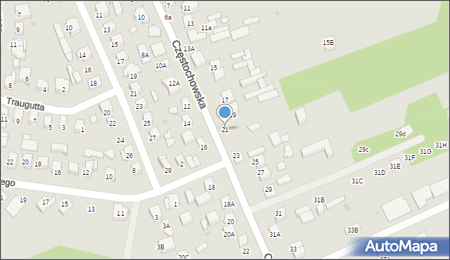 Karczew, Częstochowska, 21, mapa Karczew