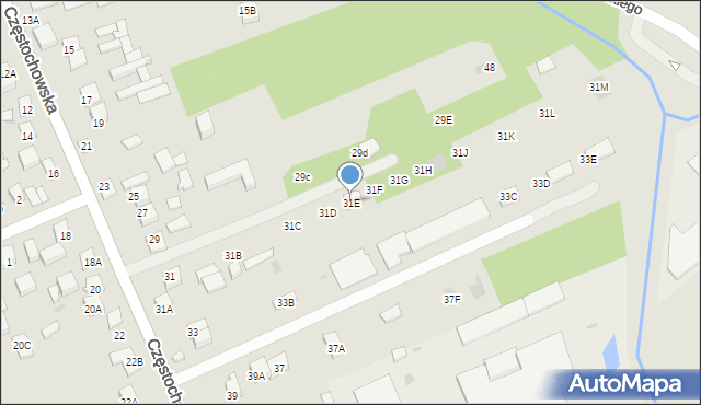 Karczew, Częstochowska, 31E, mapa Karczew