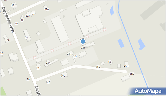 Karczew, Częstochowska, 43c, mapa Karczew