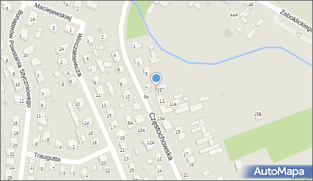 Karczew, Częstochowska, 7A, mapa Karczew