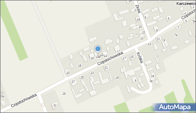 Karczewice, Częstochowska, 14a, mapa Karczewice