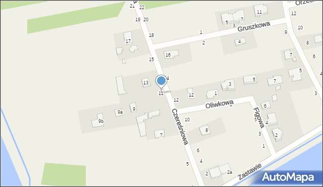 Kazimierów, Czereśniowa, 11, mapa Kazimierów