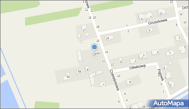 Kazimierów, Czereśniowa, 13, mapa Kazimierów