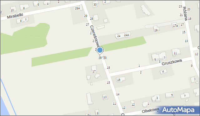 Kazimierów, Czereśniowa, 19, mapa Kazimierów