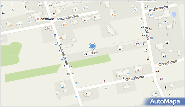 Kazimierów, Czereśniowa, 24A, mapa Kazimierów