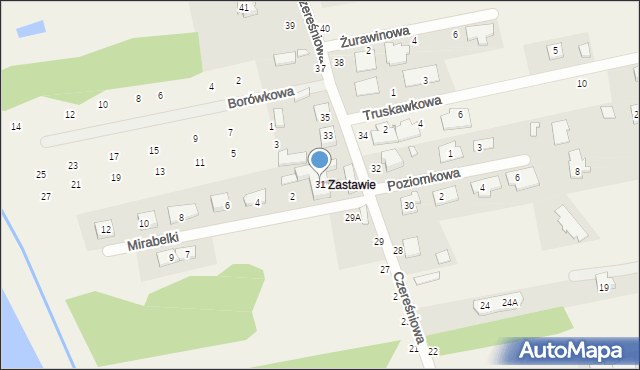 Kazimierów, Czereśniowa, 31, mapa Kazimierów