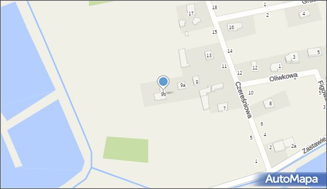 Kazimierów, Czereśniowa, 9b, mapa Kazimierów