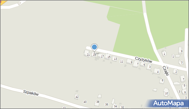 Kędzierzyn-Koźle, Czyżyków, 19, mapa Kędzierzyna-Koźle