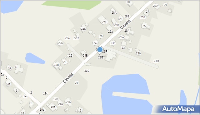 Kiekrz, Czysta, 21E, mapa Kiekrz