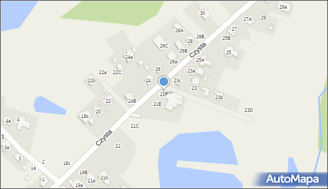 Kiekrz, Czysta, 21F, mapa Kiekrz