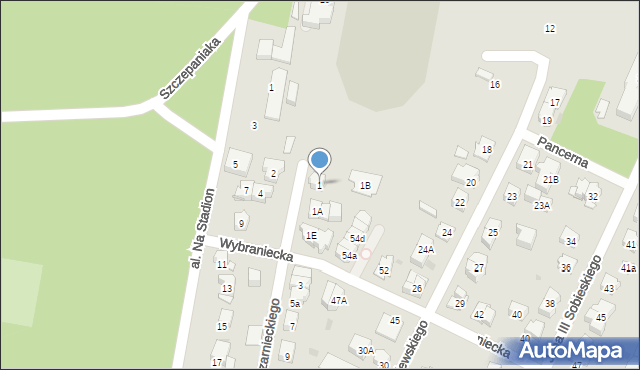 Kielce, Czarnieckiego Stefana, hetm., 1, mapa Kielc