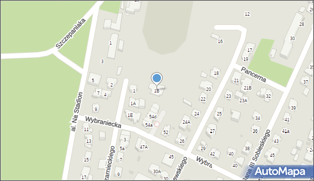 Kielce, Czarnieckiego Stefana, hetm., 1B, mapa Kielc