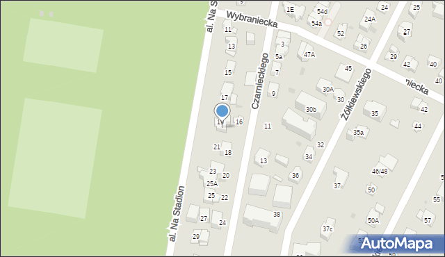 Kielce, Czarnieckiego Stefana, hetm., 18/16, mapa Kielc