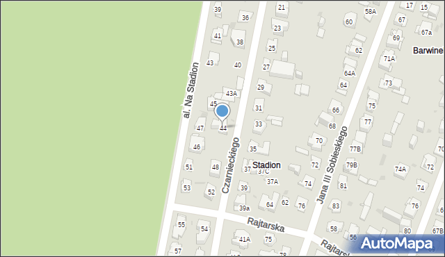 Kielce, Czarnieckiego Stefana, hetm., 44, mapa Kielc