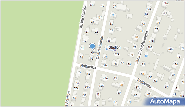 Kielce, Czarnieckiego Stefana, hetm., 50, mapa Kielc