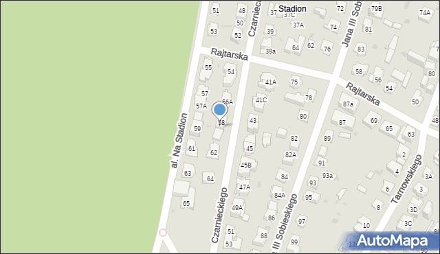 Kielce, Czarnieckiego Stefana, hetm., 60, mapa Kielc