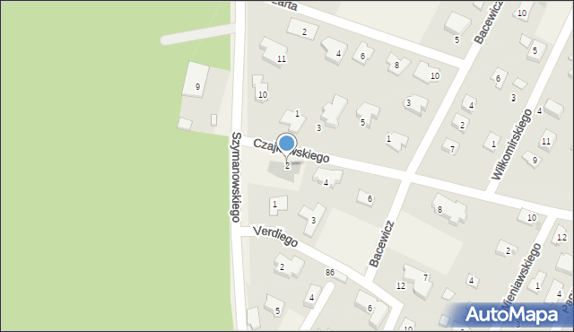 Klaudyn, Czajkowskiego Piotra, 2, mapa Klaudyn