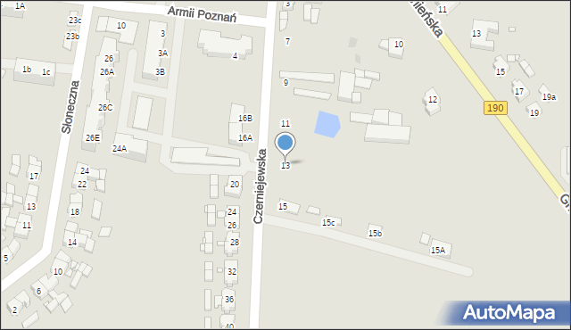 Kłecko, Czerniejewska, 13, mapa Kłecko