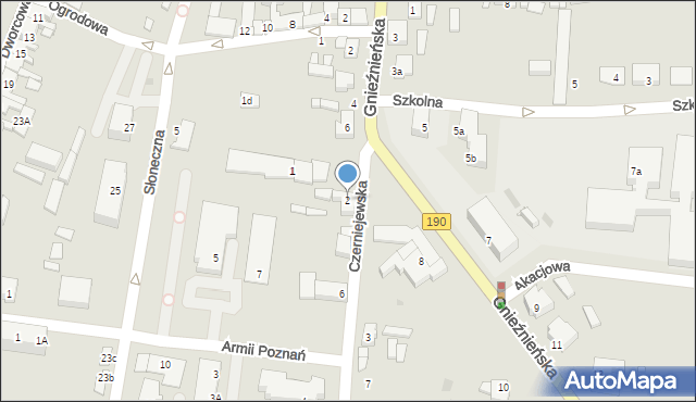 Kłecko, Czerniejewska, 2, mapa Kłecko