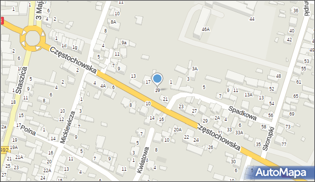 Kłobuck, Częstochowska, 19, mapa Kłobuck