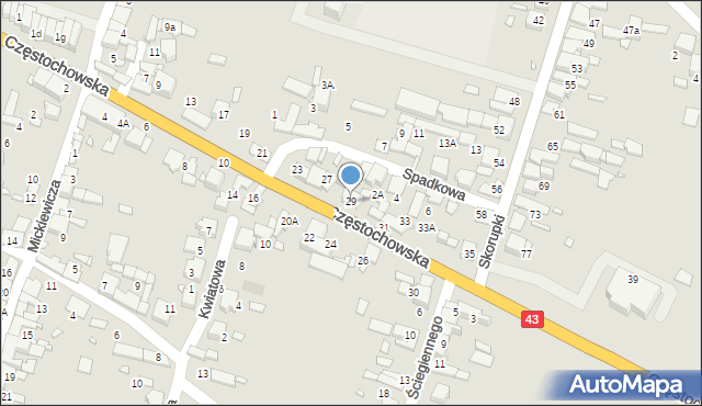 Kłobuck, Częstochowska, 29, mapa Kłobuck