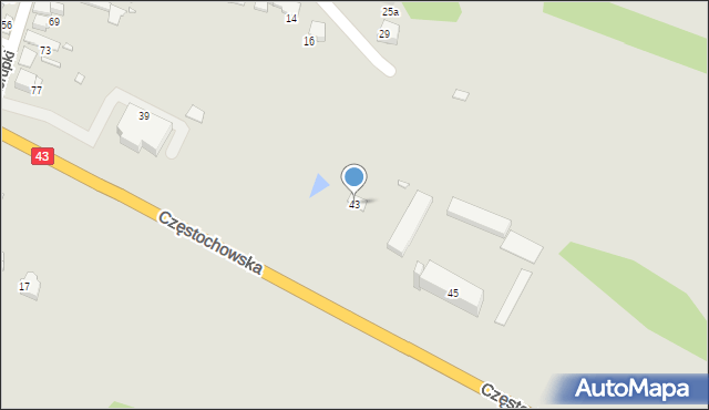 Kłobuck, Częstochowska, 43, mapa Kłobuck