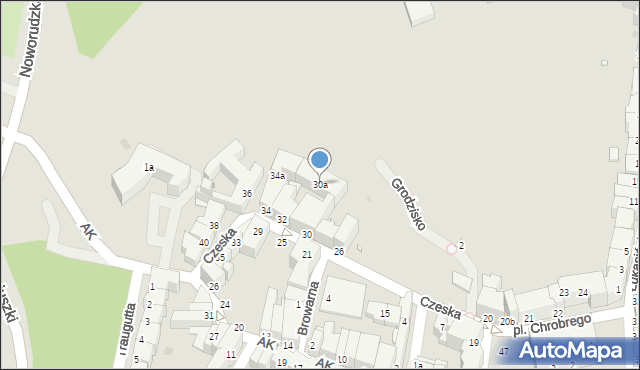 Kłodzko, Czeska, 30a, mapa Kłodzka