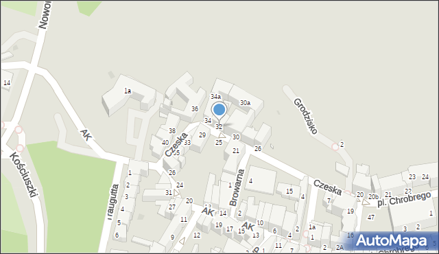 Kłodzko, Czeska, 32, mapa Kłodzka