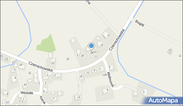 Kłokoczyn, Czernichowska, 16, mapa Kłokoczyn