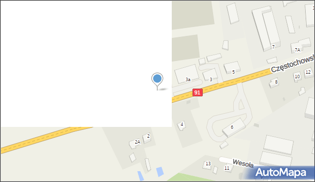 Kłomnice, Częstochowska, 1, mapa Kłomnice