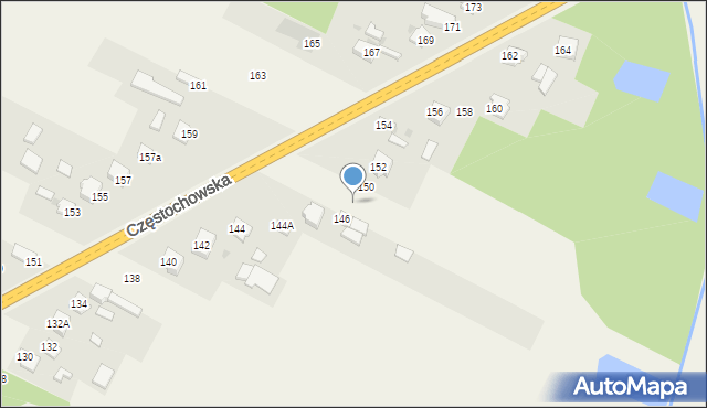 Kłomnice, Częstochowska, 148, mapa Kłomnice