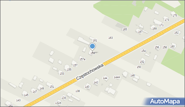 Kłomnice, Częstochowska, 159, mapa Kłomnice